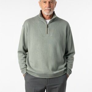 Tommy Bahama Relax Cotton Zip Collar Sweater Size M